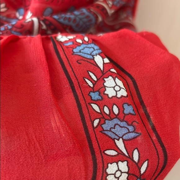 Ulla Johnson Neela Floral Print Silk Midi Dress Scarlet Red Size 0 Valentine Day - Picture 16 of 17